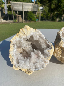 Large Clear Quartz crystal geode - home décor and table display AGMD0008