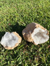 Load image into Gallery viewer, Large Clear Quartz crystal geode - home décor and table display AGMD0009