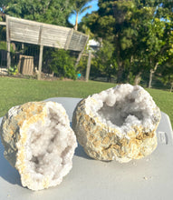 Load image into Gallery viewer, Large Clear Quartz crystal geode - home décor and table display AGMD0011