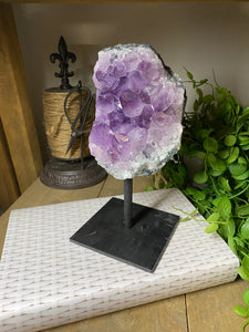 Amethyst Crystal on display stand - Large