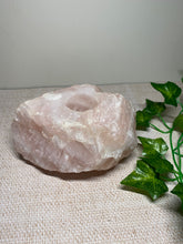 Load image into Gallery viewer, Large Rose Quartz tea light Candle Holder 36