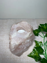 Load image into Gallery viewer, Large Rose Quartz tea light Candle Holder 36