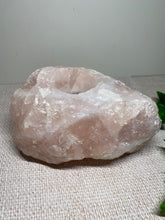 Load image into Gallery viewer, Large Rose Quartz tea light Candle Holder 36