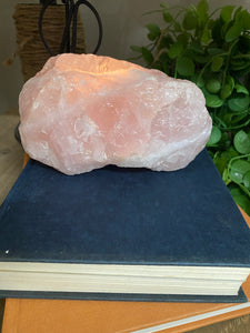 Large Rose Quartz tea light Candle Holder 36