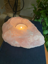 Load image into Gallery viewer, Large Rose Quartz tea light Candle Holder 36