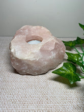 Load image into Gallery viewer, Large Rose Quartz tea light Candle Holder