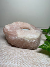 Load image into Gallery viewer, Large Rose Quartz tea light Candle Holder