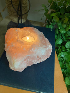 Large Rose Quartz tea light Candle Holder