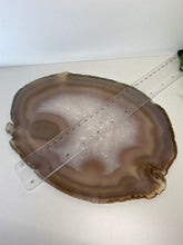Load image into Gallery viewer, Large polished Natural Agate slice - cheese board or serving platter 02