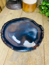 Load image into Gallery viewer, Large polished Natural Agate slice - cheese board, serving platter or display piece