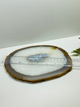 Load image into Gallery viewer, Large polished Natural Agate slice - cheese board, serving platter or display piece