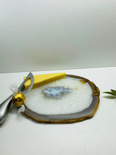 Load image into Gallery viewer, Large polished Natural Agate slice - cheese board, serving platter or display piece