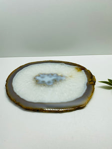 Large polished Natural Agate slice - cheese board, serving platter or display piece