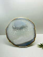 Load image into Gallery viewer, Large polished Natural Agate slice - cheese board, serving platter or display piece