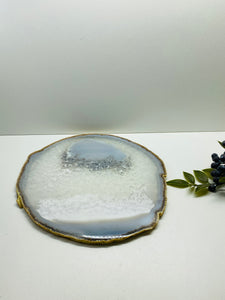 Large polished Natural Agate slice - cheese board, serving platter or display piece