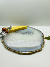 Load image into Gallery viewer, Large polished Natural Agate slice - cheese board, serving platter or display piece