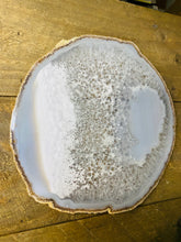 Load image into Gallery viewer, Large polished Natural Agate slice - cheese board, serving platter or display piece