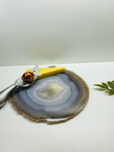 Load image into Gallery viewer, Large polished Natural Agate slice - cheese board, serving platter or display piece