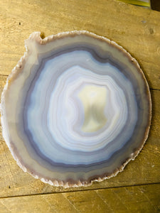 Large polished Natural Agate slice - cheese board, serving platter or display piece