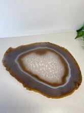 Load image into Gallery viewer, Large polished Natural Agate slice - cheese board or serving platter