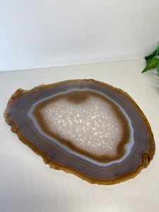 Large polished Natural Agate slice - cheese board or serving platter