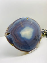 Load image into Gallery viewer, Large thick polished Natural Agate slice - cheese board, serving platter or display piece
