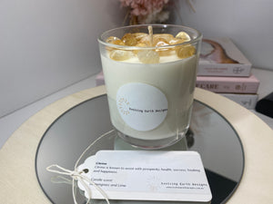 Medium Citrine natural soy Candle - Medium size (180g)