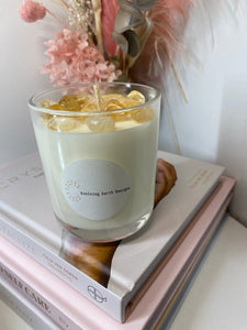 Medium Citrine natural soy Candle - Medium size (180g)