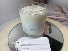 Load image into Gallery viewer, Medium clear Quartz infused natural soy Candle - Medium size (180g)