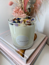 Load image into Gallery viewer, Large mixed Tumbled stone natural soy Candle - Large candle size (285g)