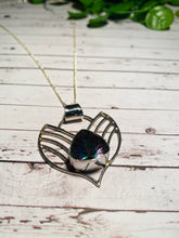 Load image into Gallery viewer, Mystic Quartz sterling silver pendant - necklace