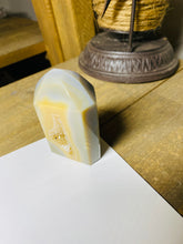 Load image into Gallery viewer, Natural Agate Druze tower - natural stone paper weight - home decor or unique office display