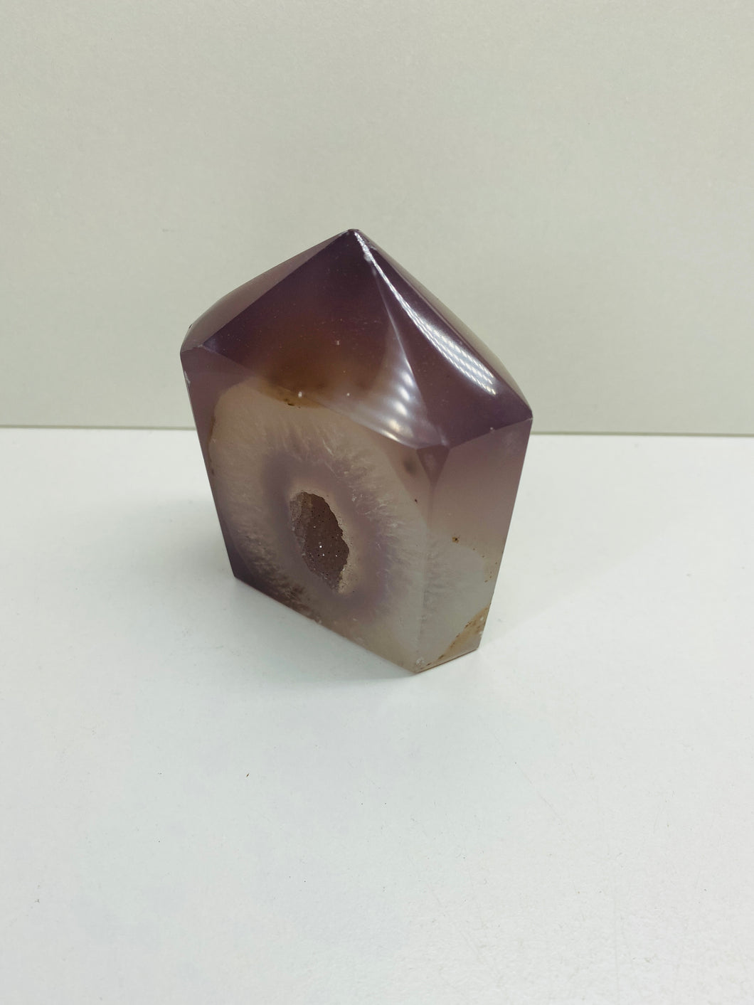 Natural Agate Druze tower - natural stone paper weight - home decor or unique office display