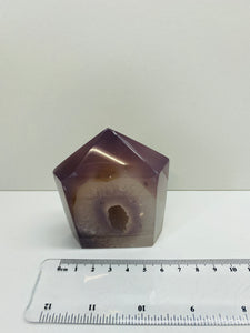 Natural Agate Druze tower - natural stone paper weight - home decor or unique office display