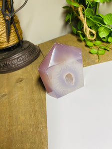 Natural Agate Druze tower - natural stone paper weight - home decor or unique office display