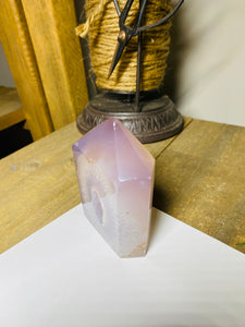 Natural Agate Druze tower - natural stone paper weight - home decor or unique office display