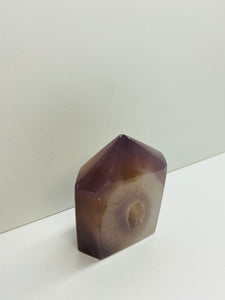 Natural Agate Druze tower - natural stone paper weight - home decor or unique office display