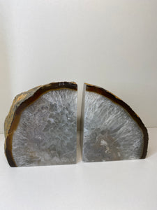 Natural Agate book ends 04