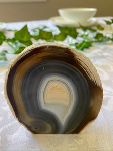 Natural Agate end - natural stone paper weight - home decor or unique office display AEMD0010