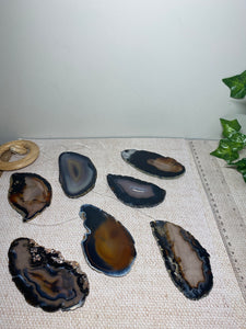 Natural Agate windchime - natural stone home decor or patio display