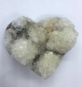 Natural Quartz crystal love heart 