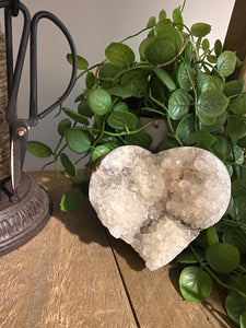Natural Quartz crystal love heart 