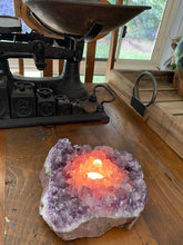 Load image into Gallery viewer, Amethyst Crystal Candle Holder