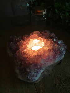 Amethyst Crystal Candle Holder