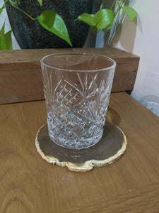 Natural polished Agate Slice drink coasters - single slice