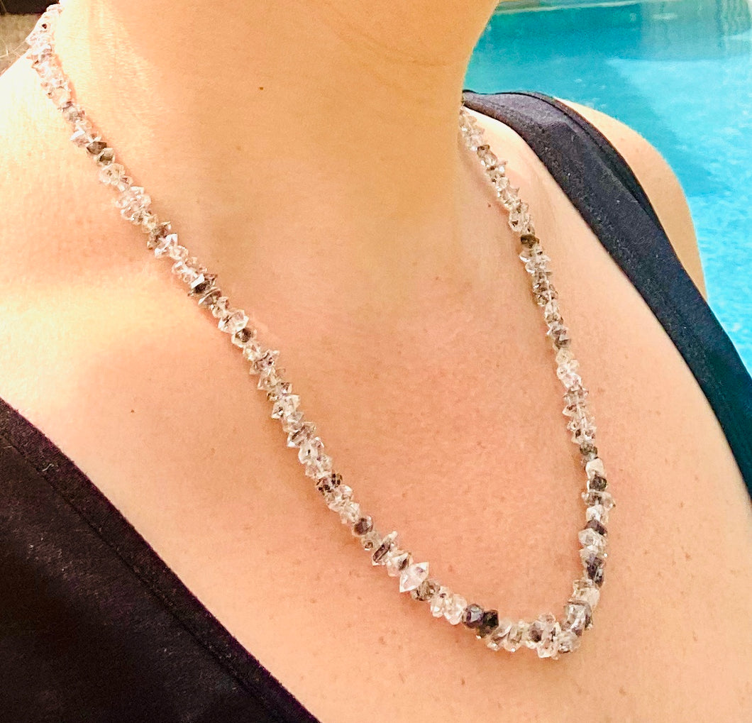 Natural Quartz crystal bead necklace