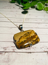 Load image into Gallery viewer, Picture Stone Jasper pendant set in sterling silver - necklace