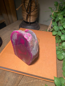 Pink Agate tea light Candle Holder 04