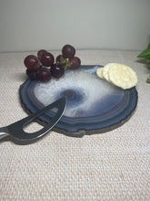 Load image into Gallery viewer, Polished Natural Agate slice - small cheese board or serving platter