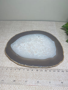 Polished Natural Agate slice - small cheese board or serving platter